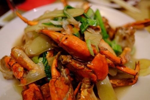 姜葱炒蟹