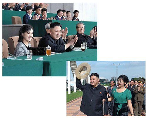 朝鲜最高领导人金正恩携妻子李雪主外出参观